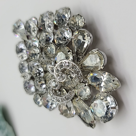 Vintage EISENBERG ICE Pronged Rhinestone Brooch! Excellent Condition! - Picture 7 of 12